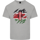 Torn Kenya Flag Kenyan Day Football Kids T-Shirt Childrens Sports Grey