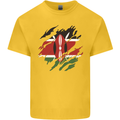 Torn Kenya Flag Kenyan Day Football Kids T-Shirt Childrens Yellow