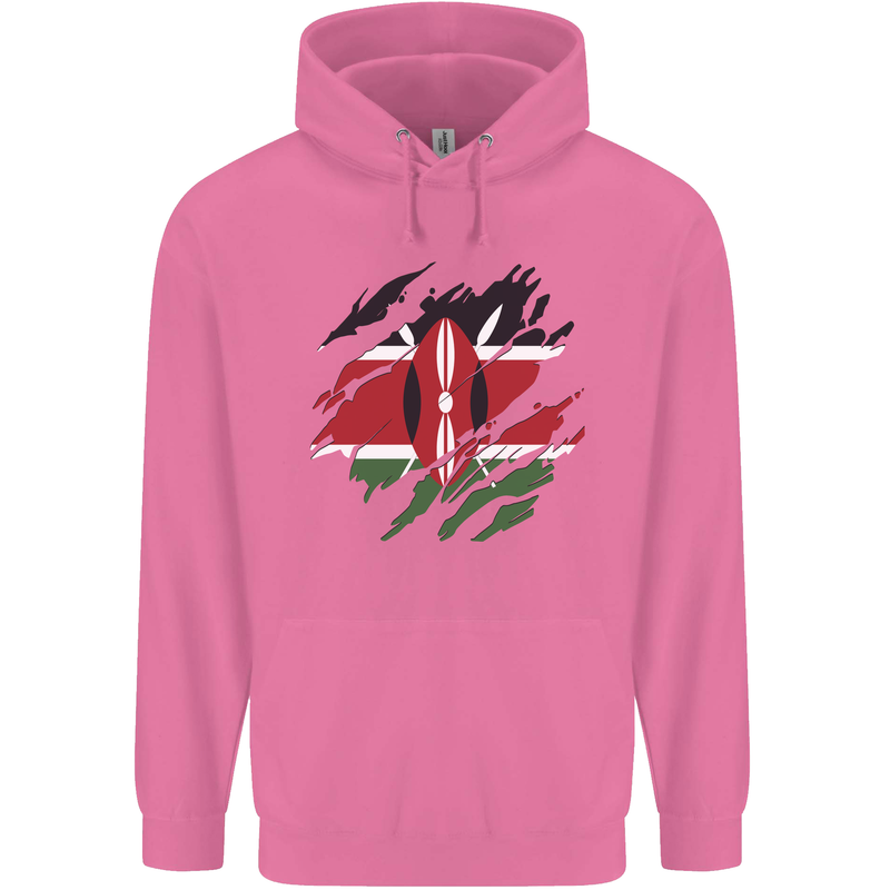 Torn Kenya Flag Kenyan Day Football Mens 80% Cotton Hoodie Azelea