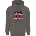 Torn Kenya Flag Kenyan Day Football Mens 80% Cotton Hoodie Charcoal