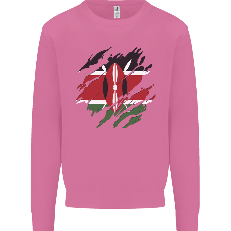 Torn Kenya Flag Kenyan Day Football Mens Sweatshirt Jumper Azalea