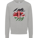 Torn Kenya Flag Kenyan Day Football Mens Sweatshirt Jumper Sports Grey