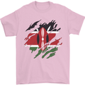 Torn Kenya Flag Kenyan Day Football Mens T-Shirt 100% Cotton Light Pink