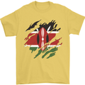 Torn Kenya Flag Kenyan Day Football Mens T-Shirt 100% Cotton Yellow