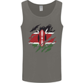 Torn Kenya Flag Kenyan Day Football Mens Vest Tank Top Charcoal