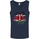 Torn Kenya Flag Kenyan Day Football Mens Vest Tank Top Navy Blue
