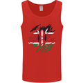 Torn Kenya Flag Kenyan Day Football Mens Vest Tank Top Red