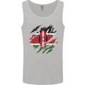 Torn Kenya Flag Kenyan Day Football Mens Vest Tank Top Sports Grey
