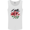 Torn Kenya Flag Kenyan Day Football Mens Vest Tank Top White