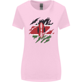 Torn Kenya Flag Kenyan Day Football Womens Wider Cut T-Shirt Light Pink