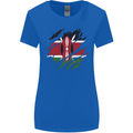 Torn Kenya Flag Kenyan Day Football Womens Wider Cut T-Shirt Royal Blue