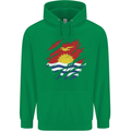 Torn Kiribati Flag Day Football Childrens Kids Hoodie Irish Green