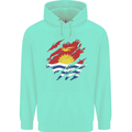 Torn Kiribati Flag Day Football Childrens Kids Hoodie Peppermint