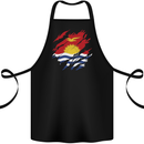 Torn Kiribati Flag Day Football Cotton Apron 100% Organic Black