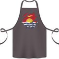 Torn Kiribati Flag Day Football Cotton Apron 100% Organic Dark Grey
