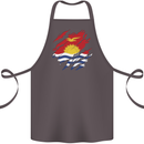 Torn Kiribati Flag Day Football Cotton Apron 100% Organic Dark Grey