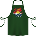 Torn Kiribati Flag Day Football Cotton Apron 100% Organic Forest Green