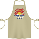 Torn Kiribati Flag Day Football Cotton Apron 100% Organic Khaki