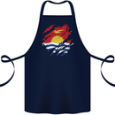 Torn Kiribati Flag Day Football Cotton Apron 100% Organic Navy Blue