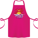 Torn Kiribati Flag Day Football Cotton Apron 100% Organic Pink