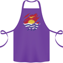 Torn Kiribati Flag Day Football Cotton Apron 100% Organic Purple