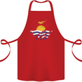 Torn Kiribati Flag Day Football Cotton Apron 100% Organic Red