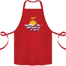 Torn Kiribati Flag Day Football Cotton Apron 100% Organic Red
