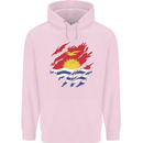 Torn Kiribati Flag Day Football Mens 80% Cotton Hoodie Light Pink