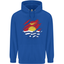 Torn Kiribati Flag Day Football Mens 80% Cotton Hoodie Royal Blue