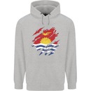 Torn Kiribati Flag Day Football Mens 80% Cotton Hoodie Sports Grey