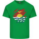 Torn Kiribati Flag Day Football Mens Cotton T-Shirt Tee Top Irish Green