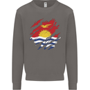 Torn Kiribati Flag Day Football Mens Sweatshirt Jumper Charcoal