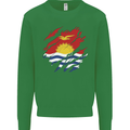 Torn Kiribati Flag Day Football Mens Sweatshirt Jumper Irish Green