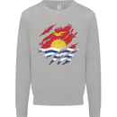 Torn Kiribati Flag Day Football Mens Sweatshirt Jumper Sports Grey