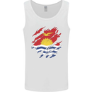 Torn Kiribati Flag Day Football Mens Vest Tank Top White