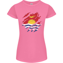 Torn Kiribati Flag Day Football Womens Petite Cut T-Shirt Azalea