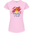 Torn Kiribati Flag Day Football Womens Petite Cut T-Shirt Light Pink