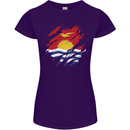Torn Kiribati Flag Day Football Womens Petite Cut T-Shirt Purple