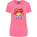 Torn Kiribati Flag Day Football Womens Wider Cut T-Shirt Azalea