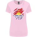 Torn Kiribati Flag Day Football Womens Wider Cut T-Shirt Light Pink