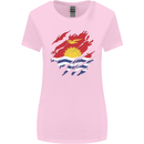 Torn Kiribati Flag Day Football Womens Wider Cut T-Shirt Light Pink
