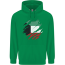 Torn Kuwait Flag Kuwaiti Day Football Childrens Kids Hoodie Irish Green