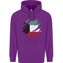 Torn Kuwait Flag Kuwaiti Day Football Childrens Kids Hoodie Purple