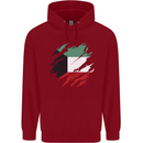 Torn Kuwait Flag Kuwaiti Day Football Childrens Kids Hoodie Red