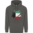 Torn Kuwait Flag Kuwaiti Day Football Childrens Kids Hoodie Storm Grey