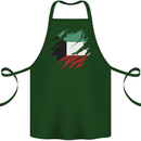 Torn Kuwait Flag Kuwaiti Day Football Cotton Apron 100% Organic Forest Green