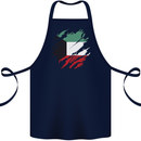 Torn Kuwait Flag Kuwaiti Day Football Cotton Apron 100% Organic Navy Blue