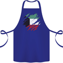 Torn Kuwait Flag Kuwaiti Day Football Cotton Apron 100% Organic Royal Blue