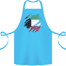Torn Kuwait Flag Kuwaiti Day Football Cotton Apron 100% Organic Turquoise