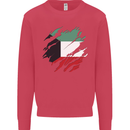 Torn Kuwait Flag Kuwaiti Day Football Kids Sweatshirt Jumper Heliconia
